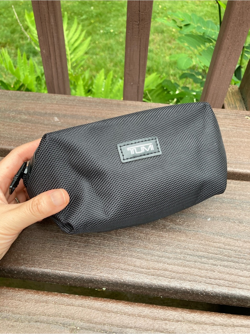 Like New TUMI for Delta Airlines Black Zip Bag Pouch Toiletries Bag Only